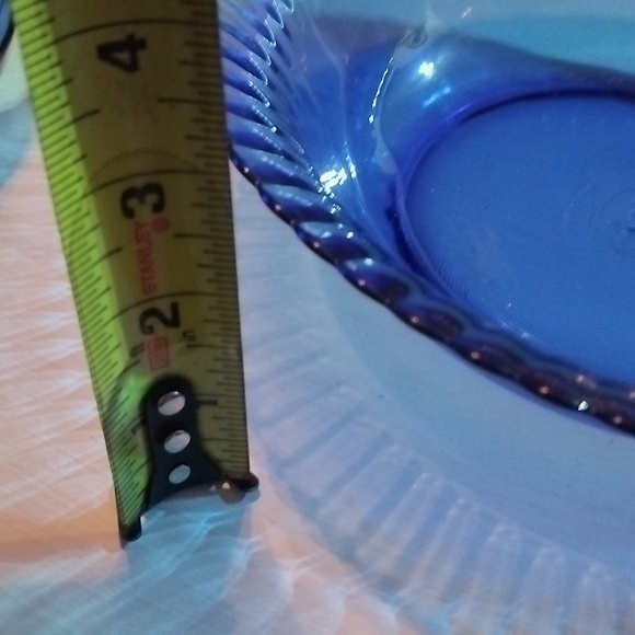 1960's Colorex Cobalt Blue Fluted Bowl Made in Brazil - Serving Bowl - - Picture 4 of 5